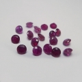 2.52 ct. 18 pieces round Pink Red 2.9 - 3.1 mm Mozambique Ruby Gemstones