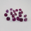 2.52 ct. 18 Stück runde Pink Rote 2.9 - 3.1 mm Mosambik Rubin Edelsteine