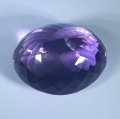 Bild 3 von 32.70 ct! Riesiger ovaler Amethyst im Checkerboard  Schliff. 19 x 22.6 x 12.6 mm