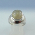 Toller 925 Silber Ring mit großem echten Madagaskar Cabochon Saphir GR 53