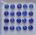 3.18 ct. 20 pieces  blue round  2.8 bis 3.5 Madagascar Sapphire