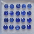 3.18 ct . 20 Stück blaue runde 2.8 bis 3.5 mm Madagaskar Saphire