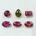 Bild 1 von 4.89 ct. Edles Set mit 6 Stück unbeh. Mosambik Turmalin / Rubellit Edelsteinen