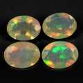 2.29ct 4 St. edle ovale facett. Multi-Color Yita Ridge Opale mit tollem Flash
