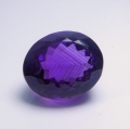 Bild 1 von 15.71 ct SI ! Prächtiger ovaler 15.6 x 13.2 mm Bolivien Amethyst. Sehr schöner Schliff!