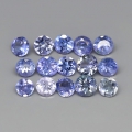 4.01 ct. 15 pieces fine round Lght Violet 3.8 - 4.4 mm Tanzanite Gemstones