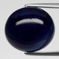 18.57 ct. Großer Dunkel Royalblauer 14.7 x 13.2 mm Afrika Cabochon Saphir