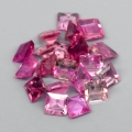 1.71 ct. 20 St. unheated. 2.5 - 2.8 mm Pink Square Mozambique tourmalines