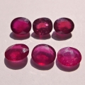 Bild 1 von 14.11 ct. 6 Stück feine ovale rote 8.5 x 7 mm Mosambik Rubin Edelsteine