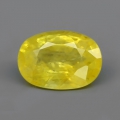 1.35 ct. Very nice oval yellow 7.7 x 5.5 mm sapphire Burma