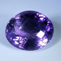 Bild 1 von 32.70 ct! Riesiger ovaler Amethyst im Checkerboard  Schliff. 19 x 22.6 x 12.6 mm