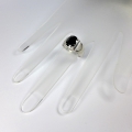 Bild 4 von 925 silver ring with black spinel, size 63.5 (Ø 20.3 mm)