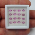 4.63 ct 16 pieces oval Standard heated 5 x 3 mm Pink Madagascar Sapphires