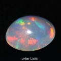 1.38ct.! Ovale untreated  9 x 7.2 mm Multicolor Welo Opal