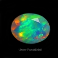 Bild 1 von 1.20 ct.  Schöner  facett. ovaler 9 x 7 mm Multi-Color Äthiopien Opal