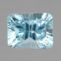 4.06 ct.  VVS ! Wunderschöner natürl. 10 x 8 mm Baby Blue Oktagon Topas