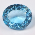 Bild 1 von 10.82 ct. VVS ! Augenreiner ovaler 15 x 12.7 mm Brasilien Sky Blue Topas