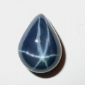8.12ct. Großer edler12.6x9.3 mm Blue-STAR Stern Saphir Tropfen mit schönem Stern