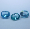 1.56 ct! 3 Pieces of Fine Natural Oval Paraiba Color Brazil Apatite Gems