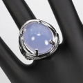 Bild 3 von Eye-Catcher !! Traumhafter 925 Silber Ring mit Lavendelblauem Chalcedon GR 56,5