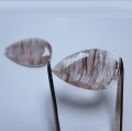 Bild 3 von 20.80 ct ! Beautiful pair of  Rutile  Quartz Pears 24.5 x 15.2 mm