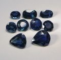 3.46ct. Konvolut von 9 Stück leuchtend blauen 6.6 x 5.5 bis 4.4 x 4 mm Ceylon  Saphire
