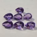 13.08 ct .  7 Stück schöne  10 x 7 mm Bolivien Amethyst Tropfen