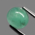 0.99 ct. Feiner ovaler 6.5 x 5.8 mm Chivor, Kolumbien Cabochon Smaragd