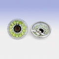 Bild 2 von Nice Pair 925 Silver Earrings with genuine Peridot & Smoky Quartz