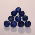 4.93 ct. 10 pieces round Dark Blue 4.8 to 4.4 mm Madagascar Sapphire