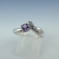 Zauberhafter 925 Silber Ring mit echtem Brasilien Amethyst  GR 56,5