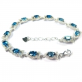 Bild 3 von Very nice 925 Silver Bracelet with London Blue Topaz Gems