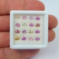 Bild 1 von 5.28 ct  16 Stück Standard erhitzte 5 x 3 mm Multi Color Tansania Saphire