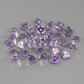 10.03 ct  30 Stück  edle 4.0 mm Karree Amethyst Edelst. aus Brasilien