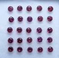 Bild 1 von 1.25 ct. 25 pieces round cherry red 2 mm Rhodolite Garnet Gems. Ravashing color!