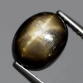 2.54 ct. Toller feiner natürl. ovaler 8.9 x 7.4 mm Black- Star Sternsaphir