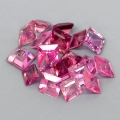 1.60 ct. 20  Stück schöne Pink 2 - 2.5 mm Mosambik Karree Facette Turmaline