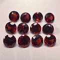 7.82 ct VS!  12 pieces of cherry red round 5 mm Rhodolite Garnet