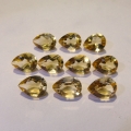Bild 1 von 9.97 ct VVS! 10 Stück 8 x 6 mm Brasilien Citrin Tropfen