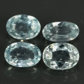 3.21 ct. 4 piece oval Greenish Blue Aquamarine Gemstones