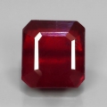 3.69ct  Faszinierender echter Taubenblutroter 7.6 x 7.2mm Mosambik Oktagon Rubin