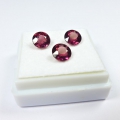 Bild 2 von 3.73 ct. VS! 3 pieces round 6.0 mm Tanzanian Rhodolite Garnet Gemstones