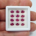 8.33 ct. 12 pieces oval Pink Red 6 x 4 mm Mozambique Ruby Gemstones