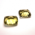 Bild 2 von 9.45 ct. VVS!  Klasse Paar Cushion 12 x 10 mm Lemon Citrine aus Brasilien