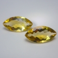 Bild 1 von 9.25 ct. VS! Beautiful Pair natural yellow oval  17.5 x 9 mm  Brazil Citrine