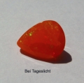 Bild 1 von 1.21 ct. Orangroter facett. 10 x 7.8 mm Mexiko Feueropal Tropfen