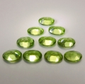 Bild 2 von 5.05 ct VS!  10 Stück feine grüne ovale 6 x 4 mm  Pakistan Peridot Edelsteine. Tolle Farbe!