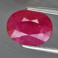 2.1 ct. Fine red oval 6.4 x 5 mm Mosambik Ruby