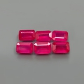 3.82 ct. 6 Stück Top Pink Rote 6 x 4 mm Mosambik Rubine