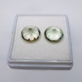 Bild 2 von 10.82 ct. Fine pair of green 12 mm Brazil Amethyst / Prasiolite Gemstones.